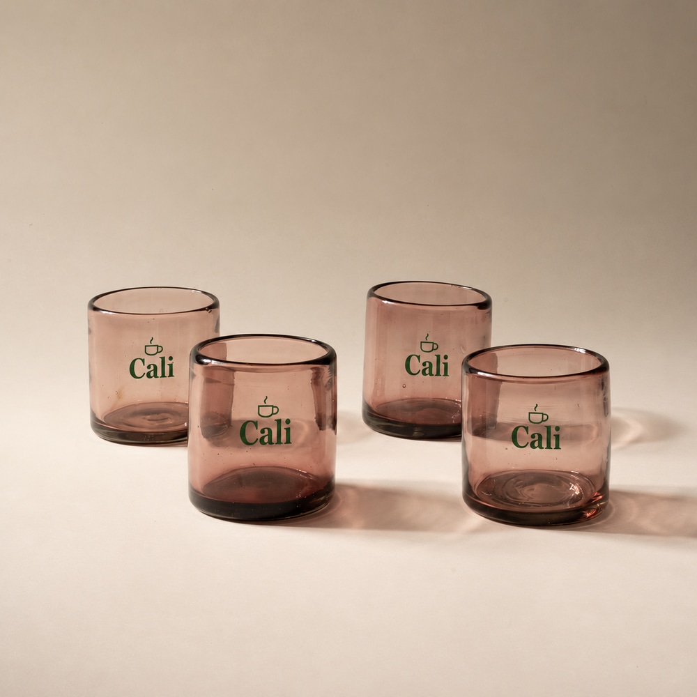 Handblown Glass Tumbler, Set of 4